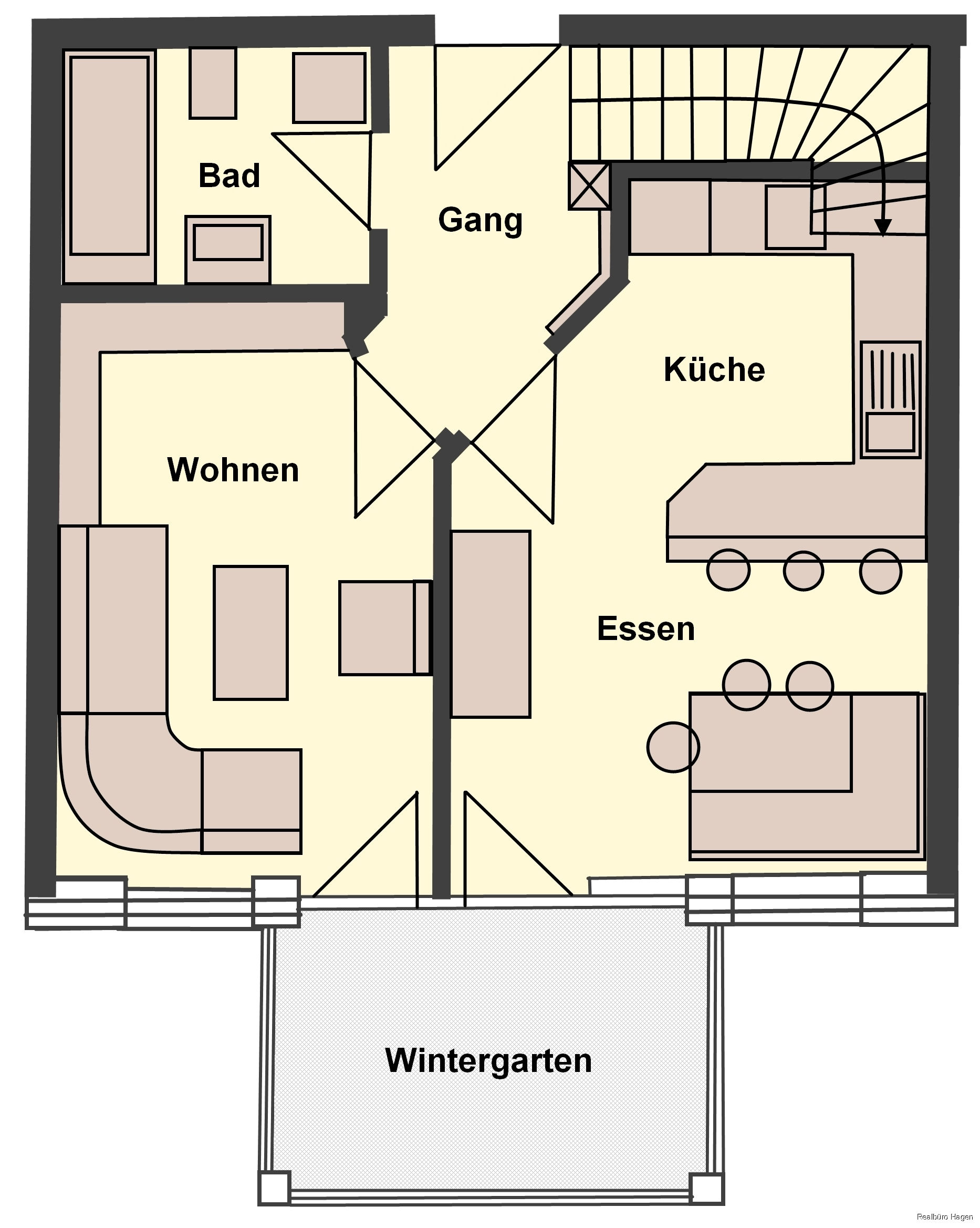 Grundriss Wohngeschoss