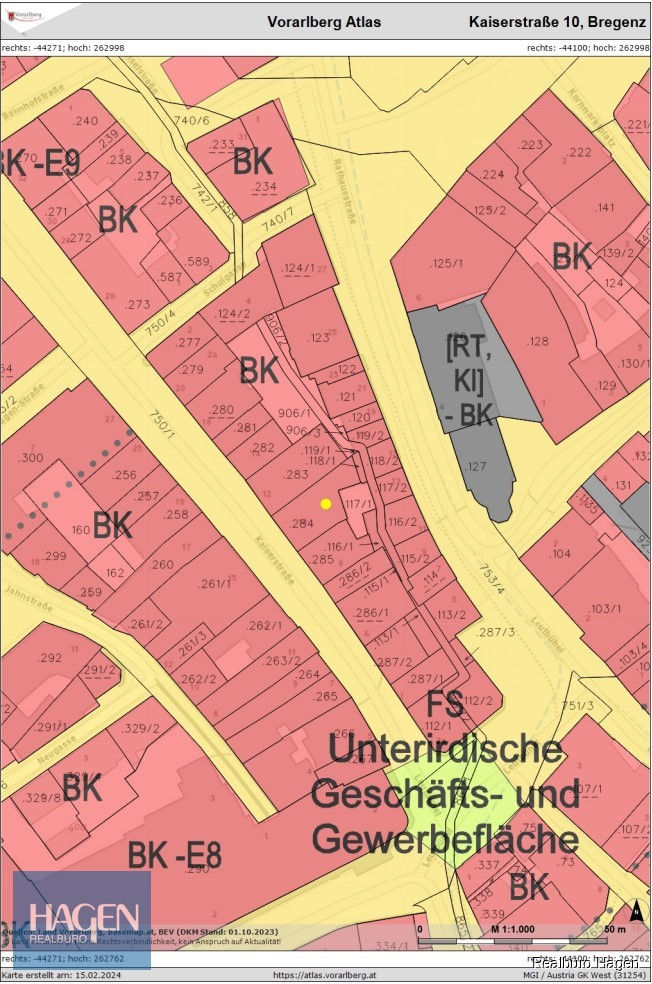 Fl&auml;chenwidmungsplan kaiserstr