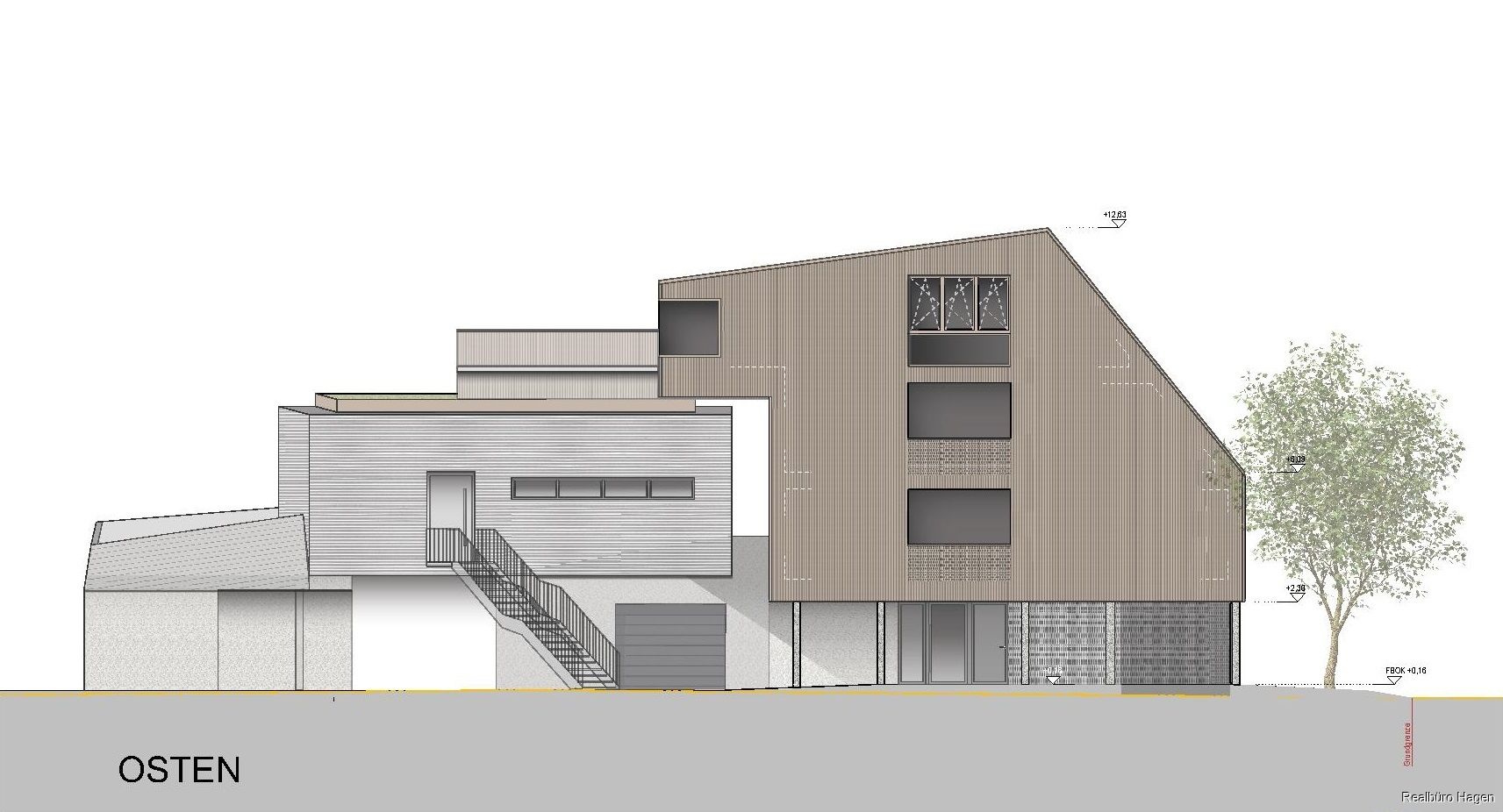 Ansicht Wohnanlage Osten