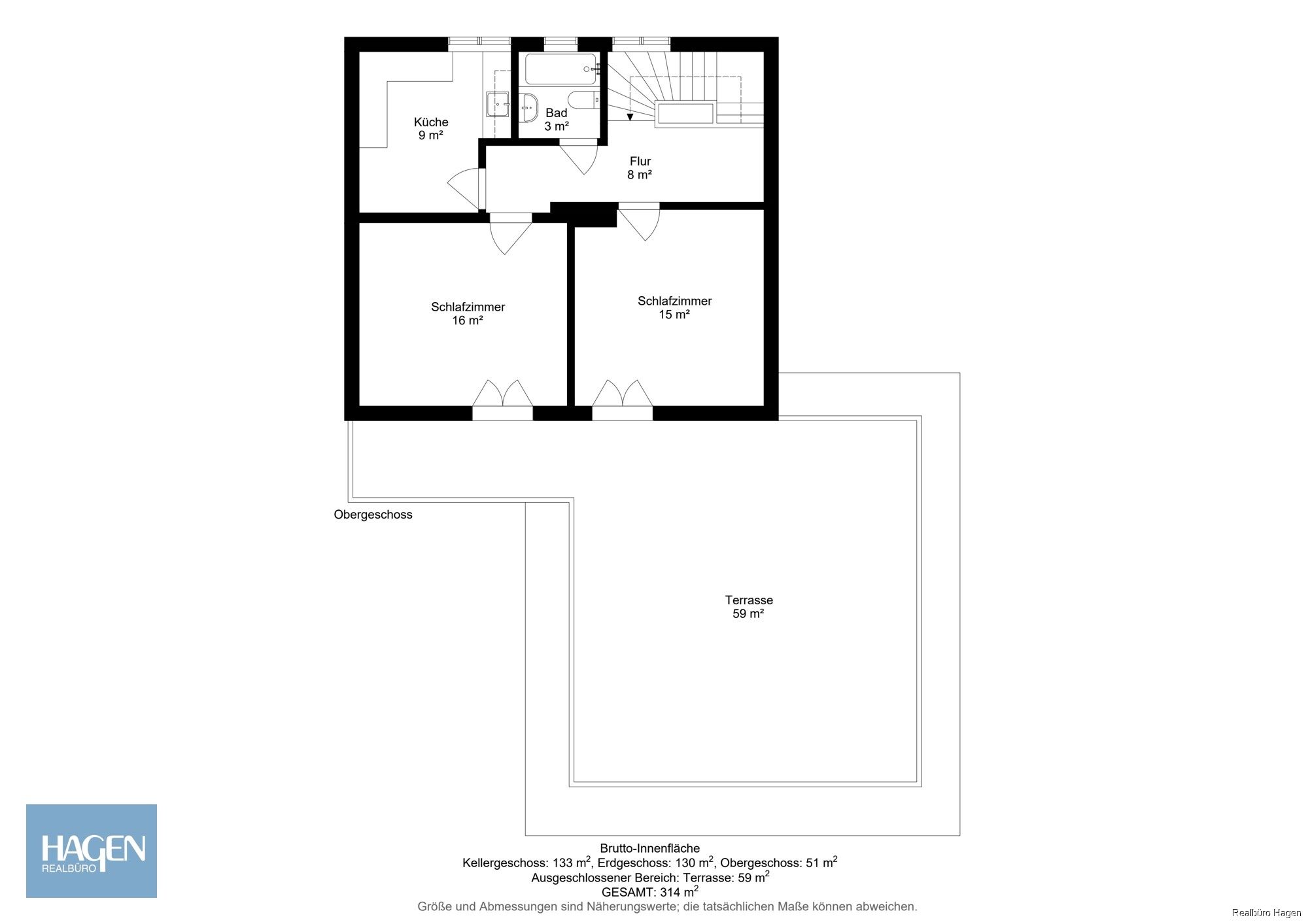 Grundriss Obergeschoss