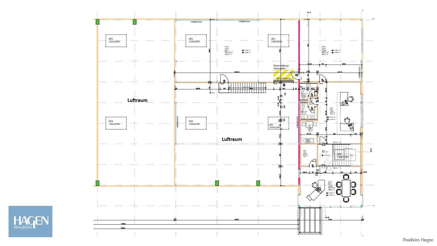 Grundriss OG Büro